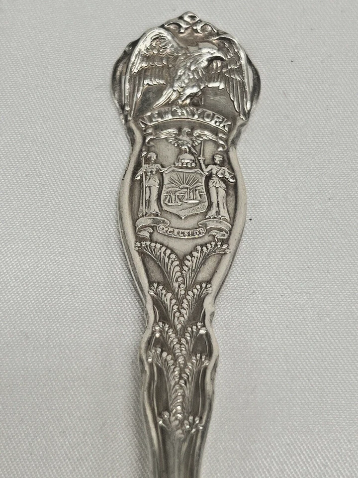 Cuchara de recuerdo vintage coleccionable New York William Rogers Mfg Co 6" Foto 4 de 4