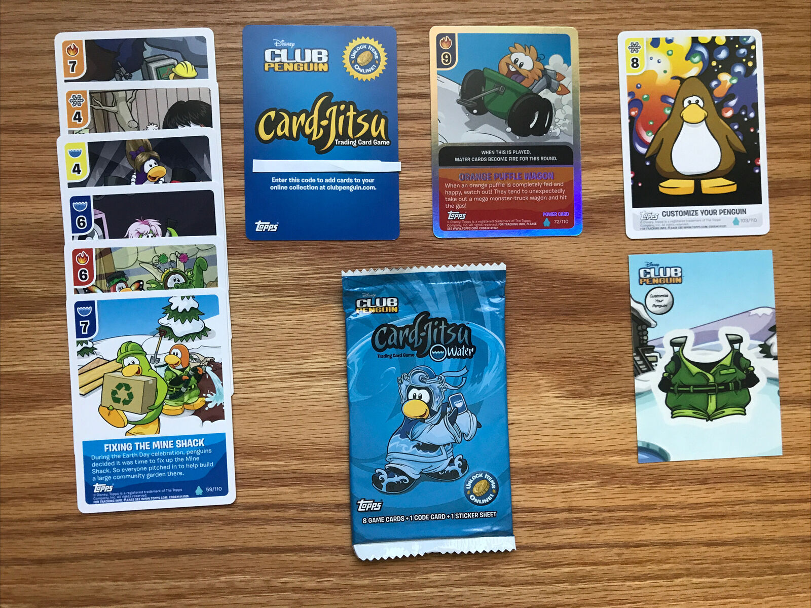 RARE SEALED  Topps Club Penguin Card-jitsu Pack - Water