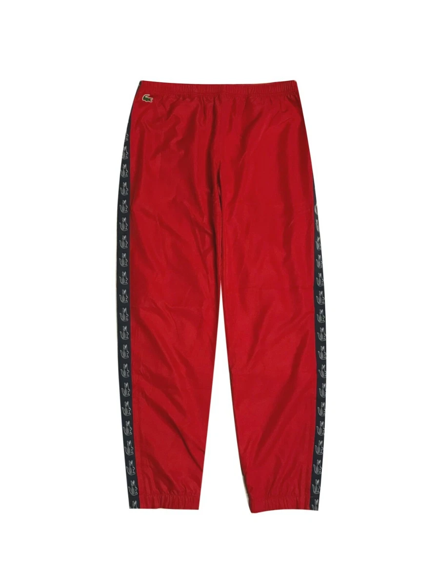 Lacoste Men's Side Sport Band Tennis Sweatpants Jogger Pant Red, FR: 5 /  US: L