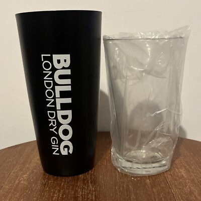 Bulldog London Dry Gin Cocktail Shaker Metall Glas Typ Robust Werbeartikel