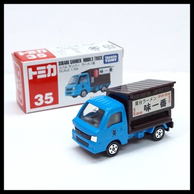 TOMICA 35 SUBARU SAMBER NOODLS TRUCK 1/55 TOMY 35 DIECAST CAR SAMBAR  New