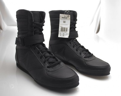 black reebok boxing shoes