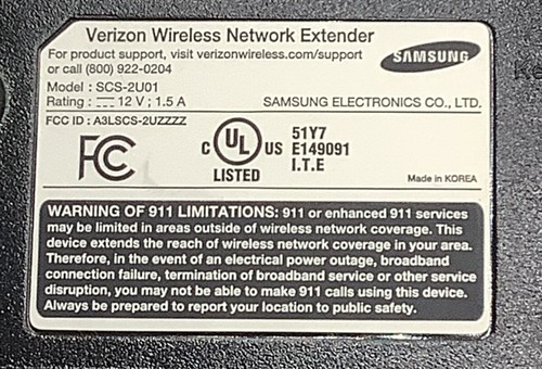 Two Samsung SCS-2U01 3G Verizon Wireless Network Extender Indoor - Picture 9 of 9