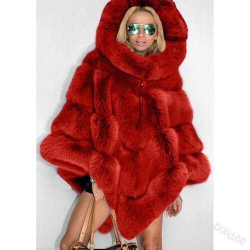 Damen Kunstfell Kapuze dicker Kurzmantel Pelz Parkas Outdoor warme Jacken Winter - Bild 20 von 21