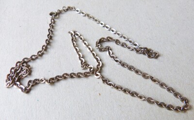 Collier Chaîne En Argent Massif - Bijou Ancien, Occasion