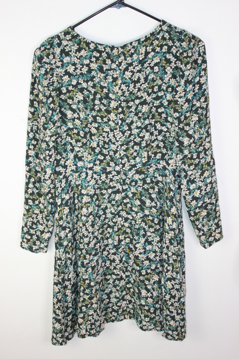 LOFT Long Sleeve Rayon Floral Dress Back Zip Lined Women's Size 6 | eBay