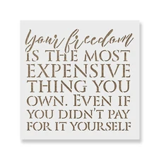 Your Freedom America Patriot Stencil - Durable & Reusable Mylar Stencils