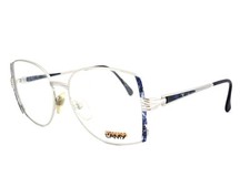 L'AMY BELLE X680 Women's Metal Silver Eyeglass Frames Vintage 90s Italy NOS