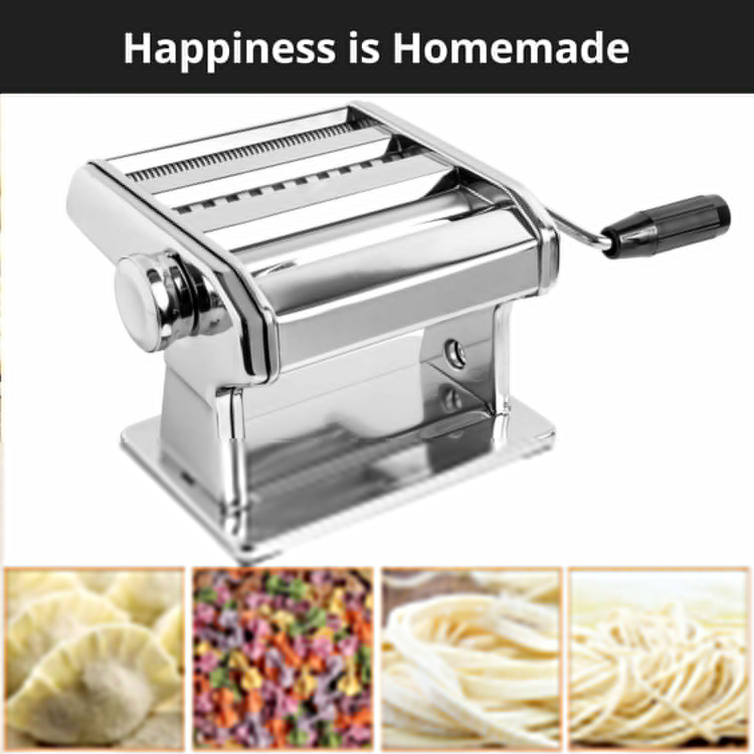 Fresh Pasta Maker Roller Machine Stainless Steel for Spaghetti Noodle Fettuccine