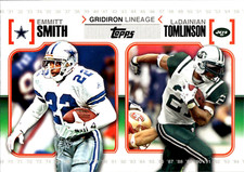 2010 Topps #GL-ST Emmitt Smith / LaDainian Tomlinson Gridiron Lineage