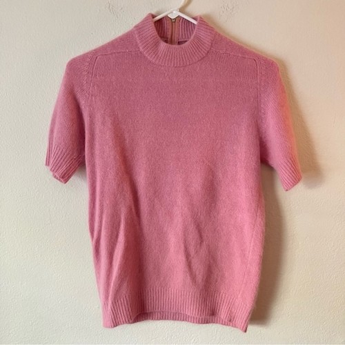 VINTAGE Tami Pink Short Sleeve Sweater- 50% Lambs Wool 40% Angora Wool- Size 36