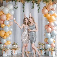 Silver Grey Backdrop Curtain for Parties Wedding Wrinkle Free Silver Grey Pho...