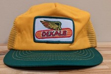 Vintage DEKALB Snapback Trucker Hat Mesh Patch Cap Swingster Made in the USA