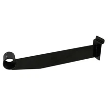 SLATWALL HANGRAIL BRACKET Holding 1-1/4" Round Tube For Retail Display - BLACK