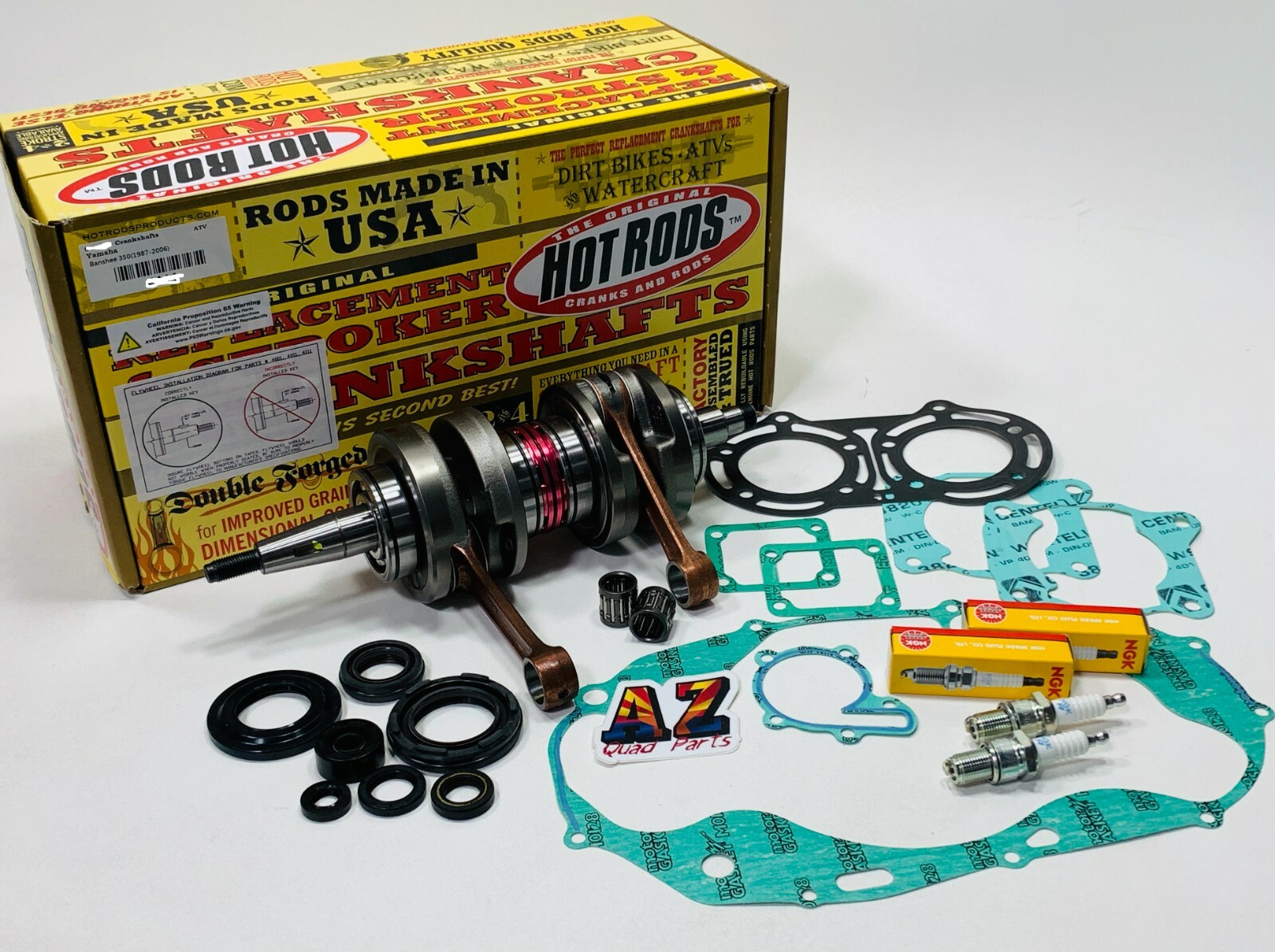 Yamaha Banshee Hot Rods Crank 64mm Wiseco Pistons Seals Gasket NGK