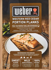 Weber Cedar Wood Smoking Planks - Small (11 X 15Cm), 4-Pack, Sweet, Mild Aroma, 