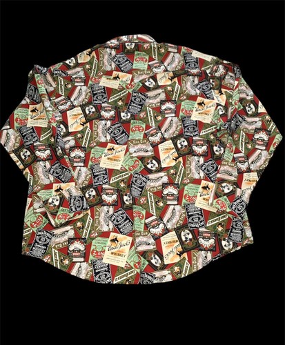 Jack Daniel’s XXL Western Shirt – All Over Print Whiskey Label Pearl Snap - Picture 4 of 14