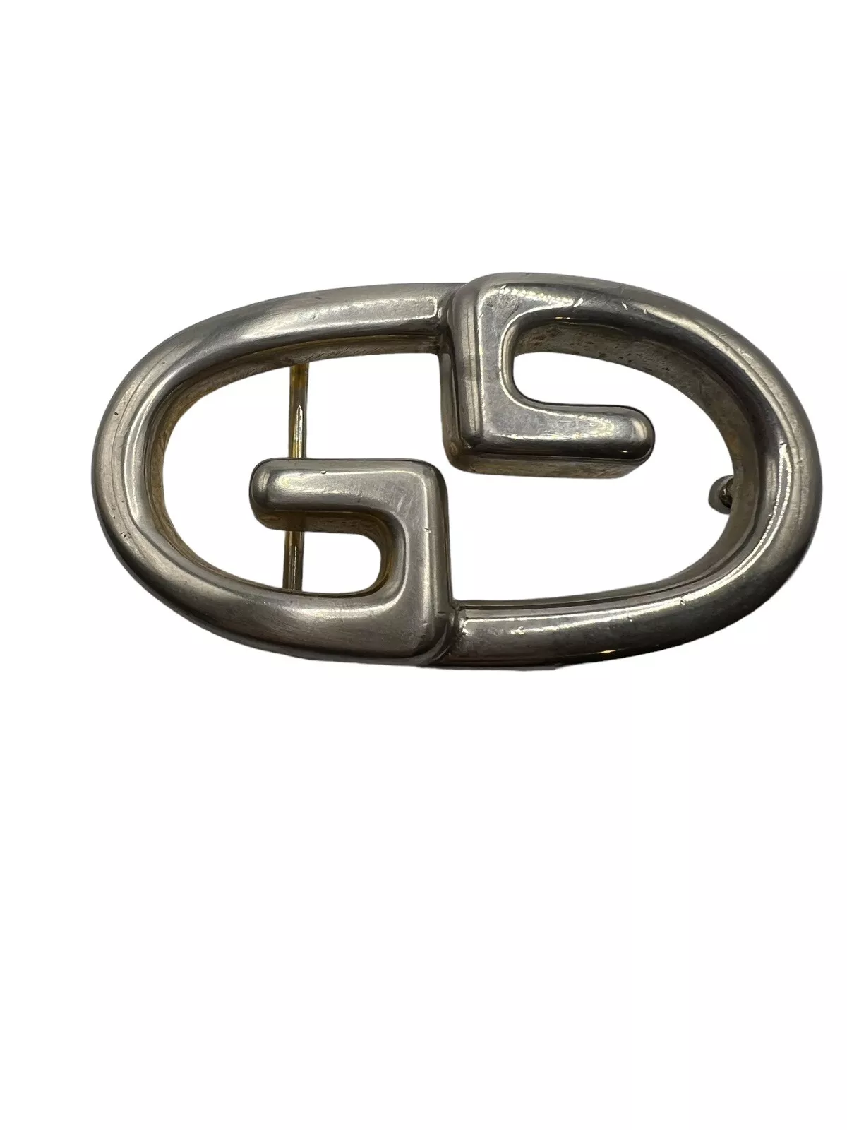 Boucle de ceinture GG vintage années 80 d'occasion