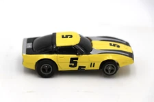Rokar Life Like #5 Chevy Corvette Yellow Black HO Slot Car FACTORY DECAL ERROR