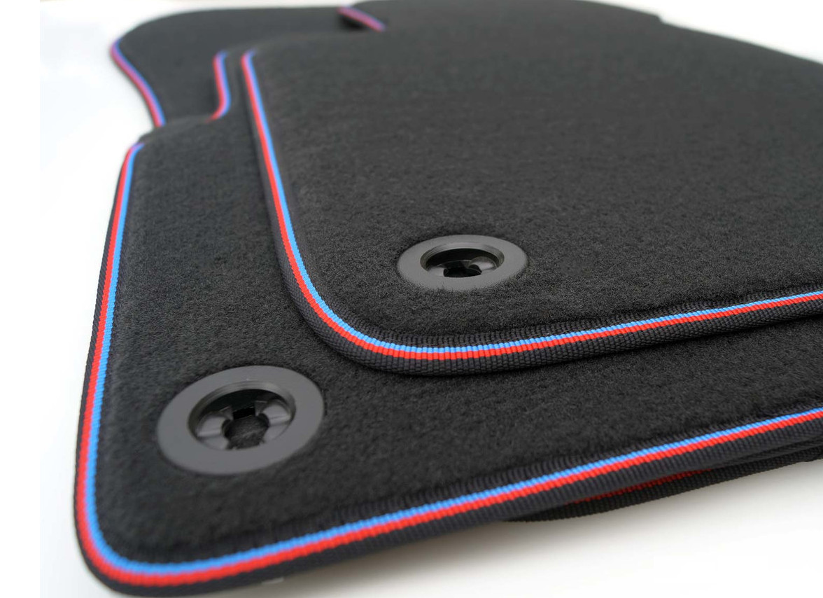 Tapis de sol BMW E36 Berline en velours noir haut de gamme M3