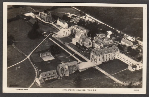Postcard Ampleforth College nr Helmsley in North Yorkshire aerial view RP