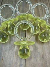 baby shower yellow pacifiers 12pcs In each bag - baby shower craft supply