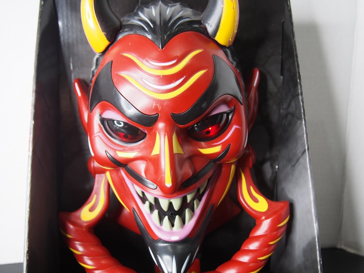 Spirit Halloween Devil Door Knocker Animated Glowing Eyes Motion