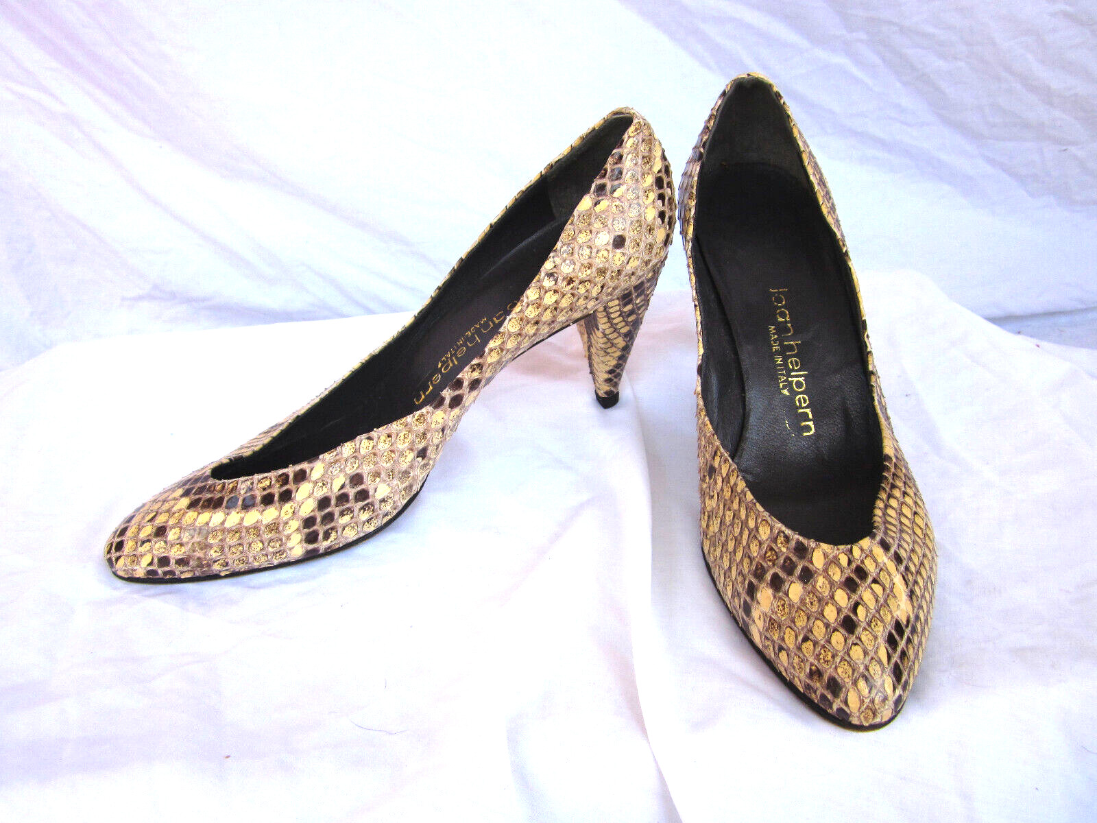 Joan & David python print pumps heels Toe Cleavag… - image 7