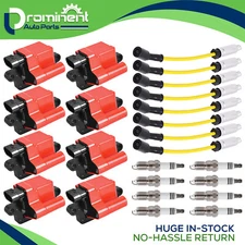 Set of 8 Ignition Coil & Wire Set & 8 Platinum Spark Plug for GMC Sierra 1500