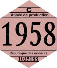 vignette 1958  pour mobylette MOTOBECANE MOTOCONFORT VAP SOLEX PEUGEOT PUCH ...