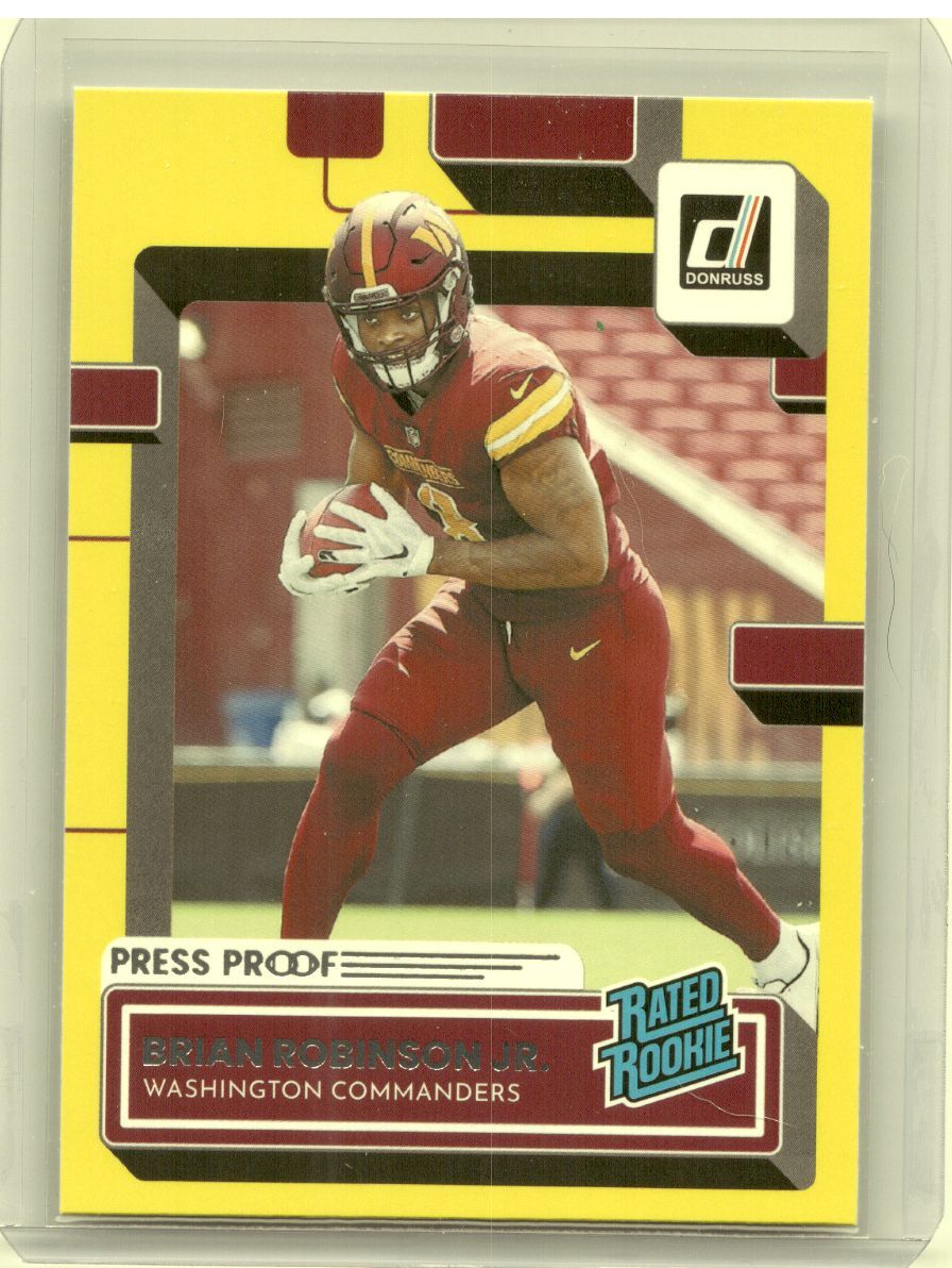2022 Donruss #327 Brian Robinson Jr. Yellow Press Proof