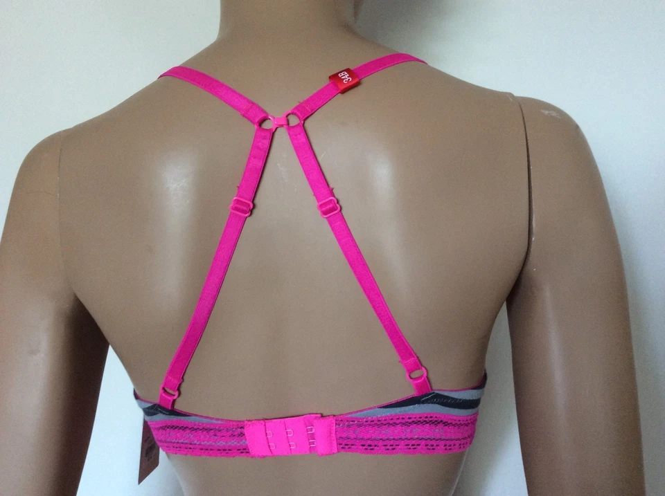 Camiseta SO Bra Convertible 020 Gris Rayas SI381004B Talla 34A, 34B, 34C Foto 4 de 4