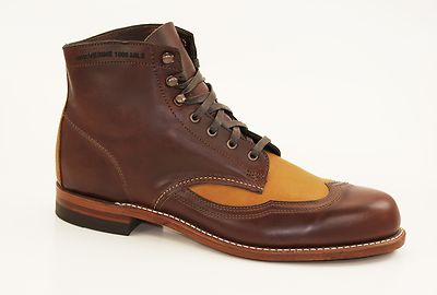 Wolverine 1000 Mile Wingtip Addison Boots Ankle Lace Up Boots 