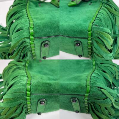 COACH Rogue 25 With Fringe Cervo Suede Kelly Green/Black COACH Rogue 25 With Fringe Cervo Suede Kelly Green/Black