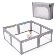 Foldable Baby Playpen Extra Large Adjustable Safety Pen 180x200cm Easy Assembly
