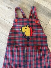 VTG Healthtex Baby Plaid Snap Overalls Toy Pony Appliqu 18 Months