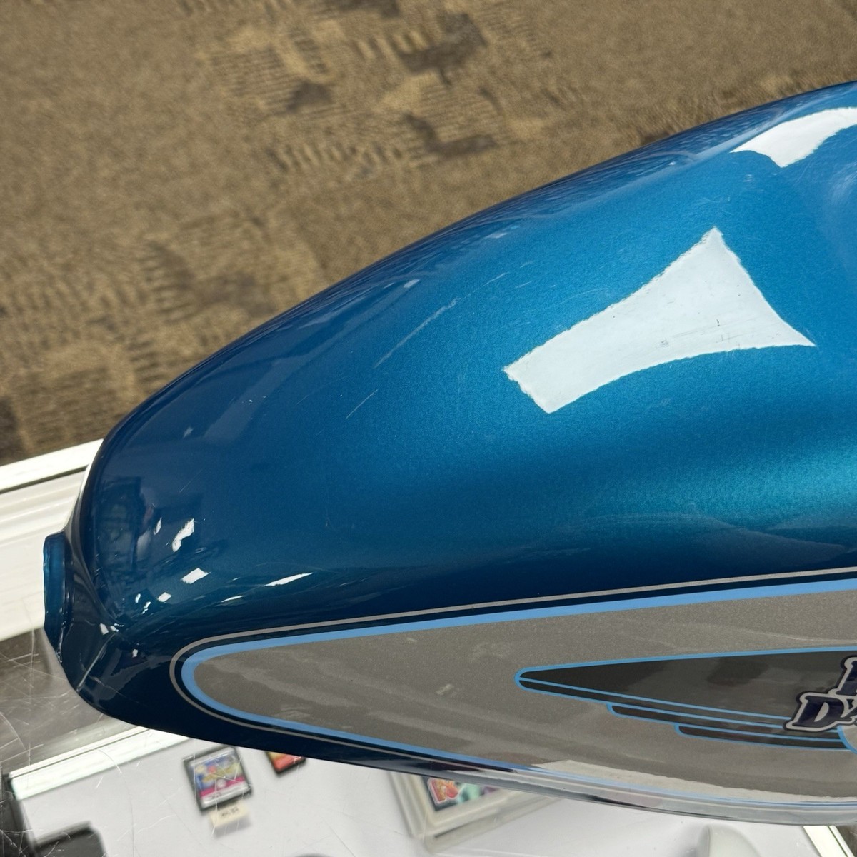 Harley-Davidson USA Sportster Five Speed Fuel Blue Gas Tank Peanut
