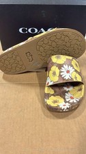 Coach C9064 Summer Slides Flower Print Women's Size 8 B Slides