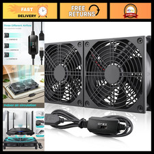 240mm USB Cooling Fan for Computer Router, Small Box, 5V Quiet Exhaust Fan