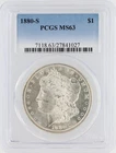 1880-S Morgan Silver Dollar PCGS MS63 S$1 San Francisco Minted No Reserve