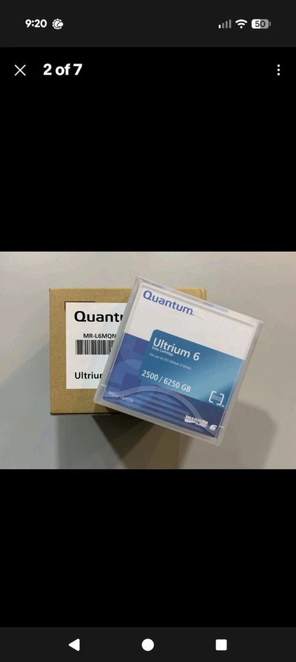 Quantum LTO-6 Ultrium Tape Cartridge (20 PACK)  Storage Data MR-L6MQN-03 - NEW  - Image 3 of 4