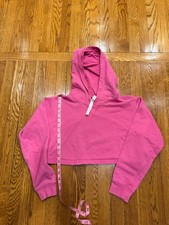 Lululemon All Yours Cropped Hoodie Sonic Pink Athleisure 100 Cotton Women's 4