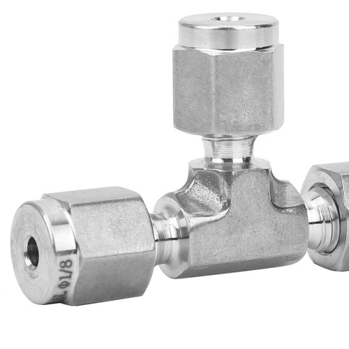 Compression Ferrule Connector Equal Diameter Tee 316 Stainless Steel Die For GAW - Picture 9 of 12