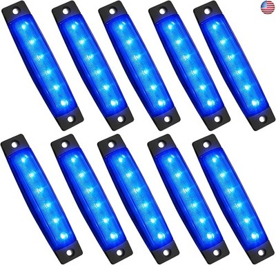 PSEQT 10 Pcs LED Rock Strip Lights Car Exterior Underglow Wheel Fender Well