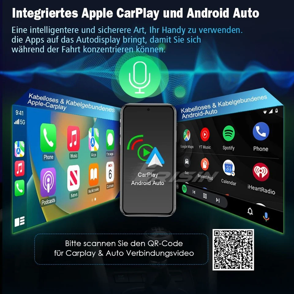 128GB Android 16 Autoradio GPS DAB+ BMW 3er E90 E91 5er E60 E61 6er E63 E64 CIC - Bild 4 von 4