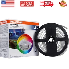 SYLVANIA LED Remote Control Mosaic Flexible Light Strip Starter Kit, 16 Color...
