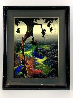 Eyvind Earle ''Crimson Gold'' Silkscreen 87/200 Autographed