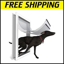 Durable Lockable Extra Large Dog Door with Seamless Airtight Seal and Dual-Flap