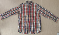 Walbusch Extraglatt Bügelfrei Herren Hemd Gr. 41/42 Langarm, kariert mehrfarbig