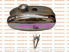 BSA B25 B50 TRIUMPH TR25 1971-73 D355 CHROME STEEL PETROL TANK & CAP /FIT FOR